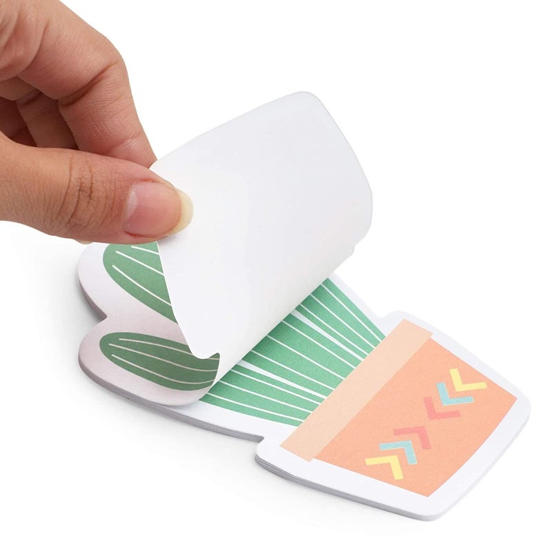 Paper Junkie Cactus Sticky Notes for Teacher Supplies, Cute Office Supplies & Cactus Desk Accessories - 2.75 x 4.5 in, Multicolor, 6-Pack - Image 4